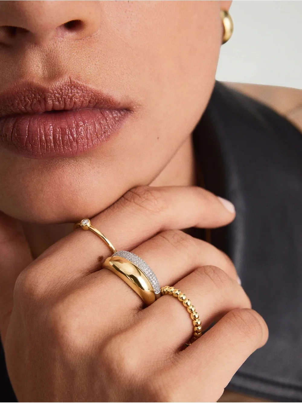 Mejuri 14k Thin Dome Ring